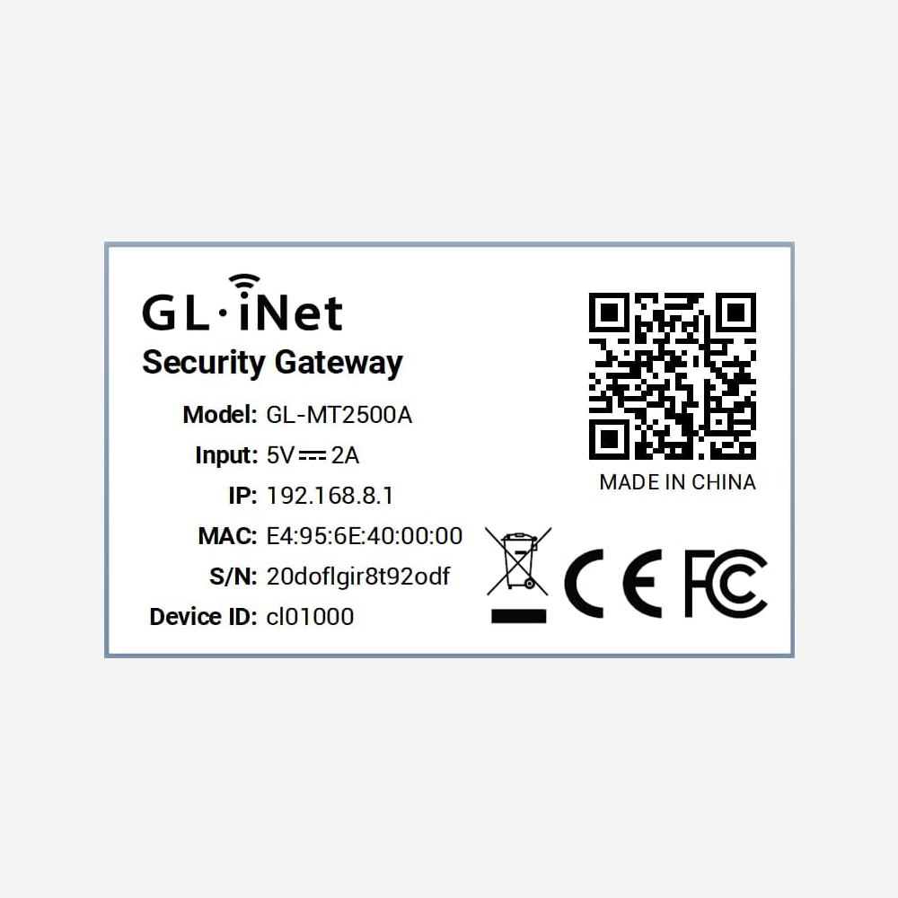GL iNet GL-MT2500A Brume 2 Passerelle